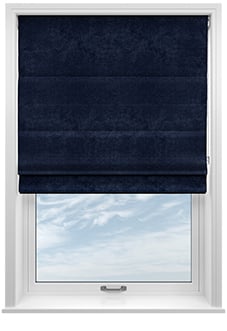 Faux Suede, Navy - Twist&Fit Roman Blind